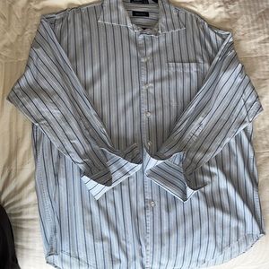 Nautica button down shirt. French cuffs. Neck Size US 17.5.